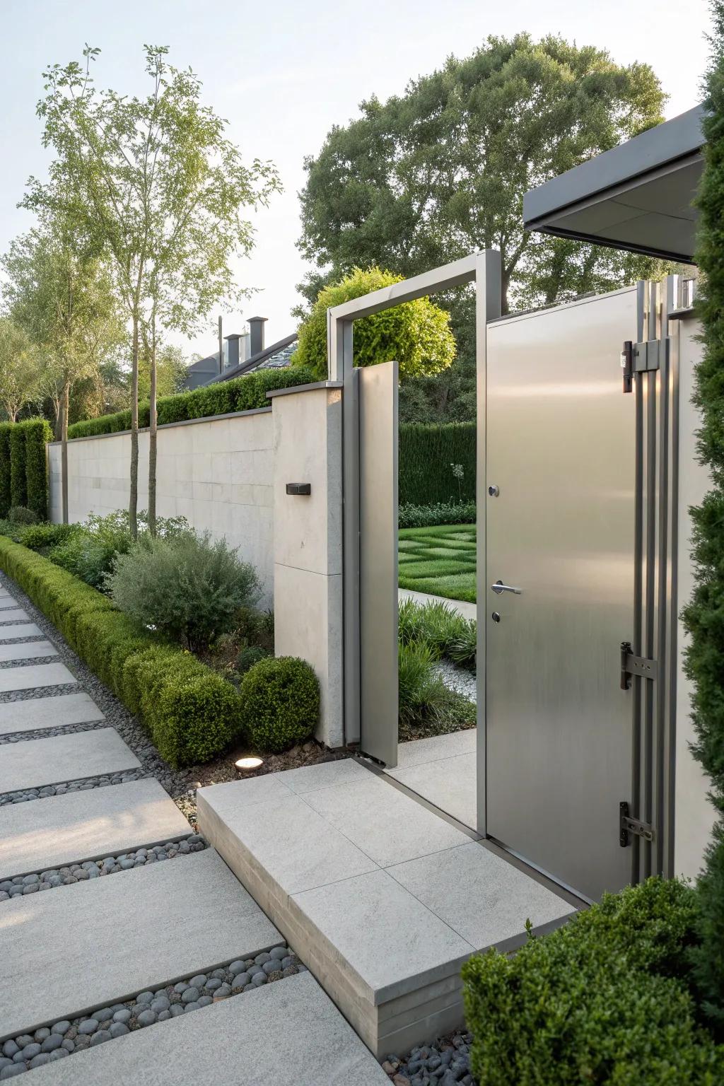 A sleek, modern gate that emanates elegance.