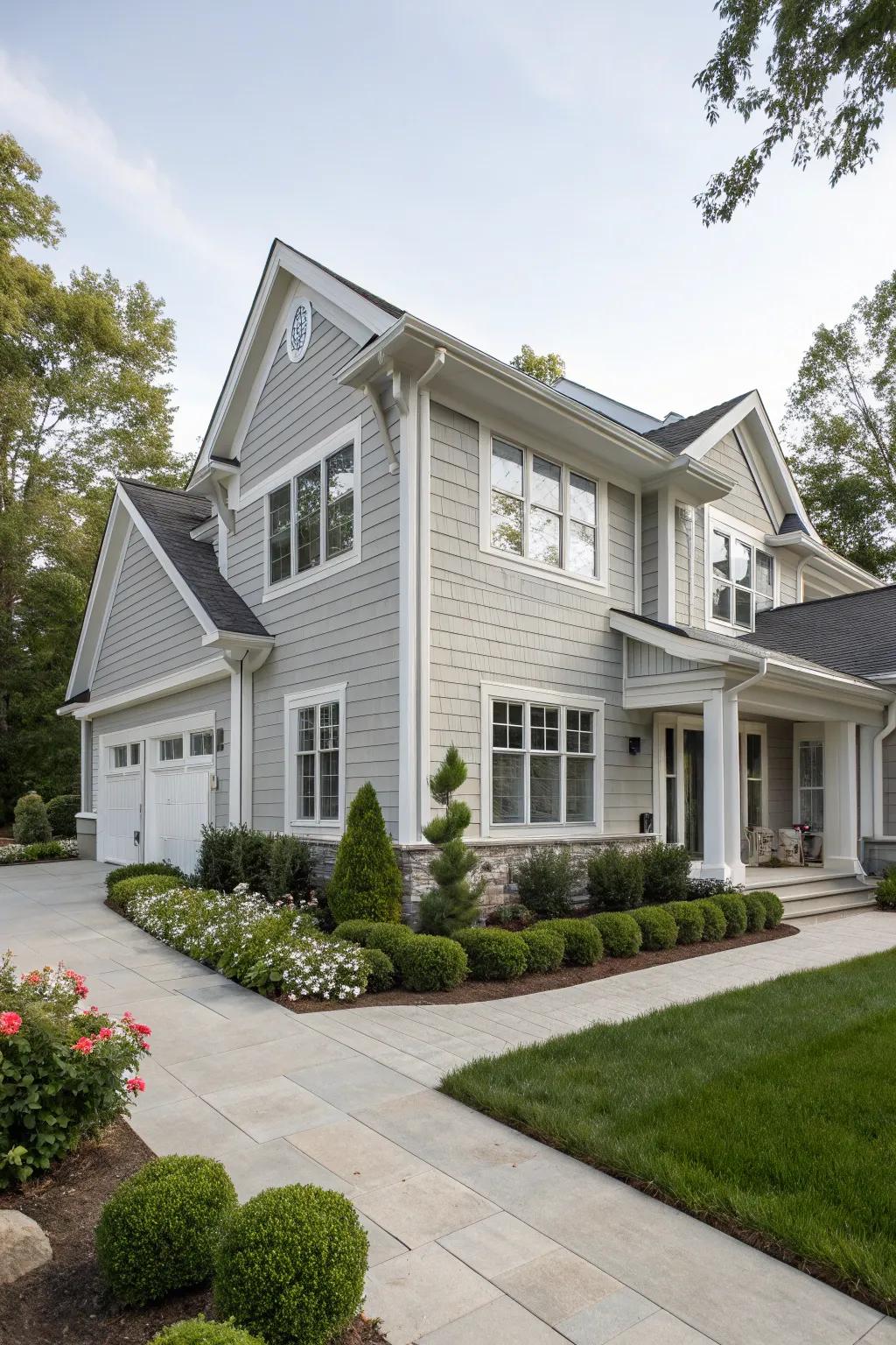 A smooth, long-lasting exterior showcasing fiber cement siding.