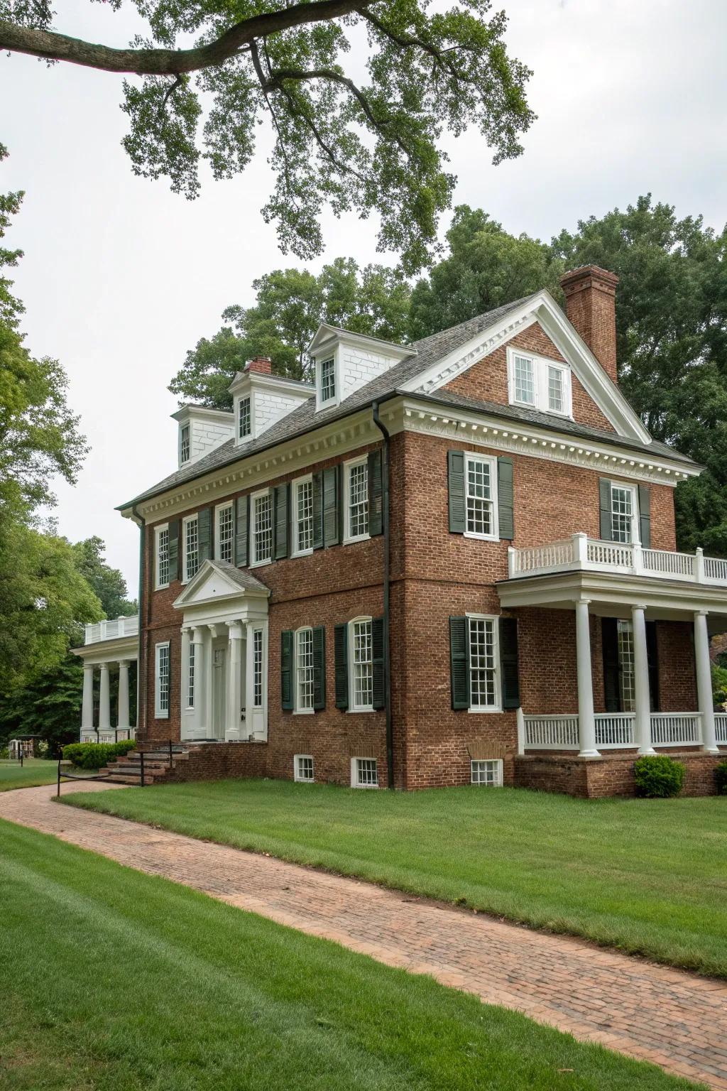 Colonial-inspired outlines bestow enduring grace upon traditional residences.