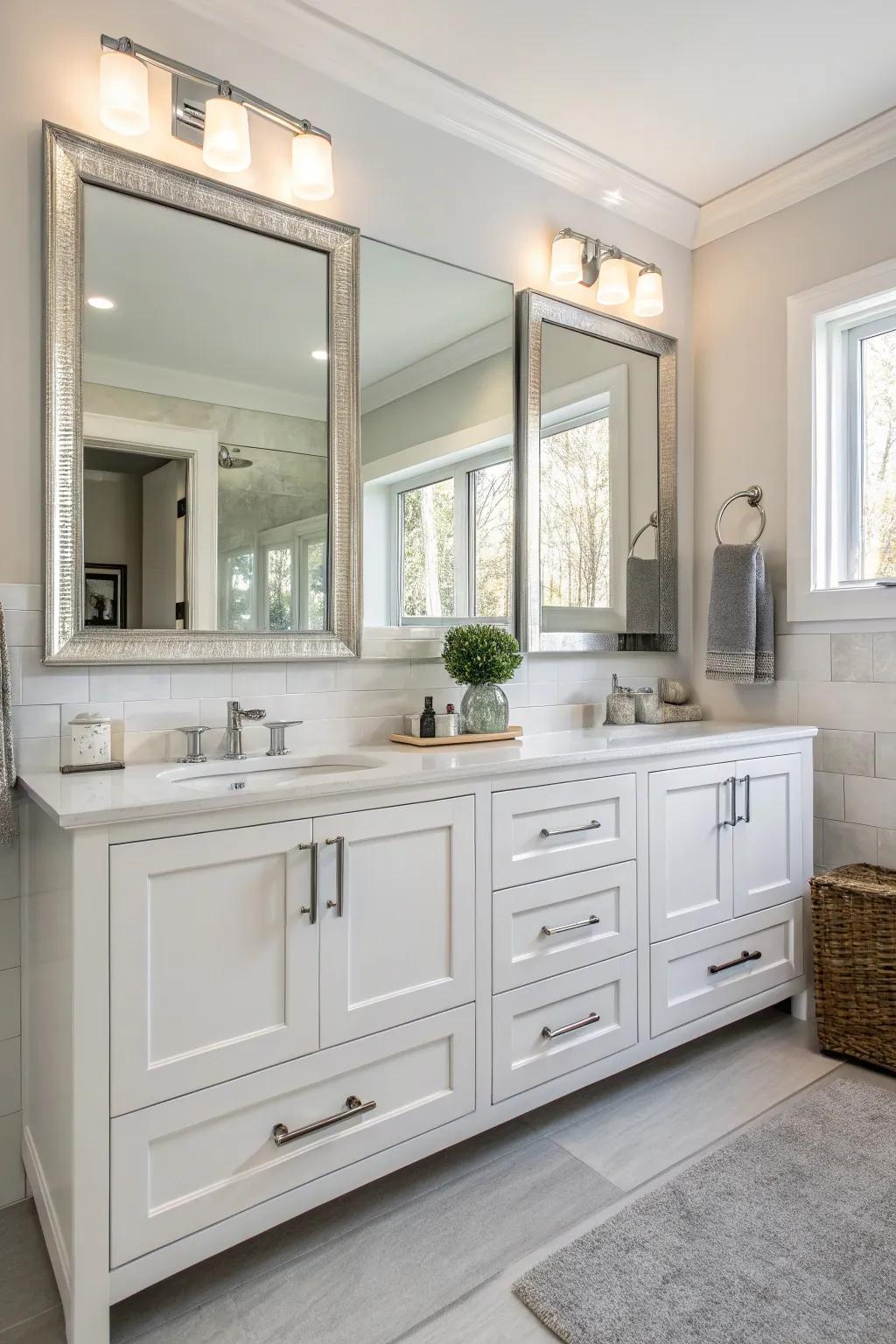 A stylish double sink that is ideally suited for family use.