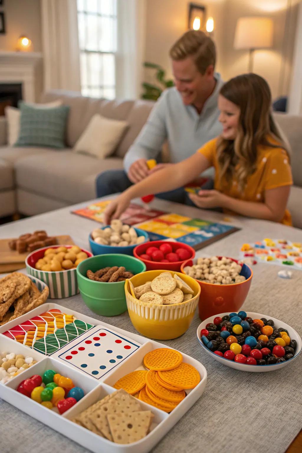 Themed treats contribute a flavorful aspect to family game night.