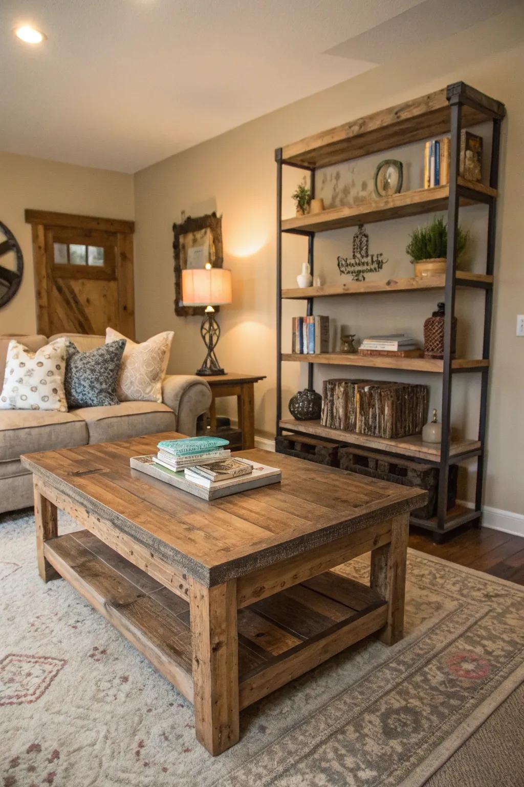 Organic wood details lending a countryside charm to the space.
