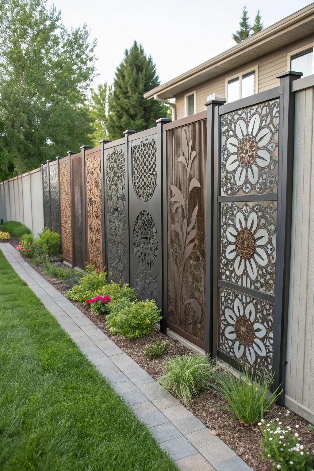 Steel modules contribute a sense of artistry and elegance to your fencing.