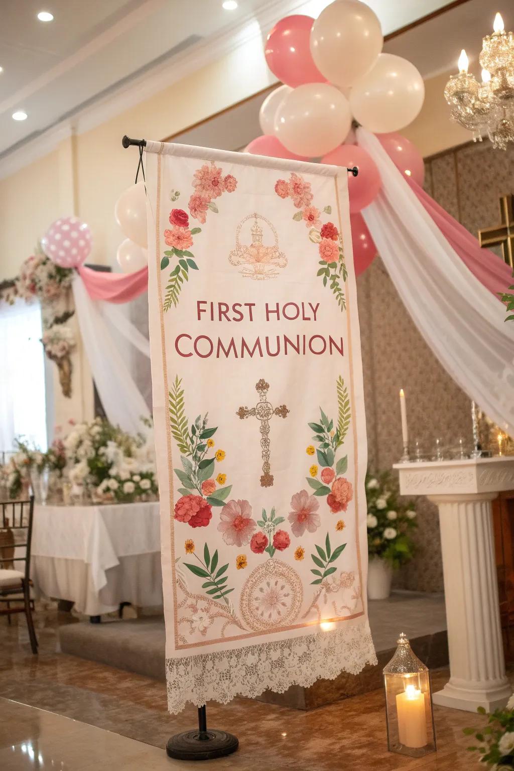 A beautifully customized pennant adds a heartfelt element to any celebration.