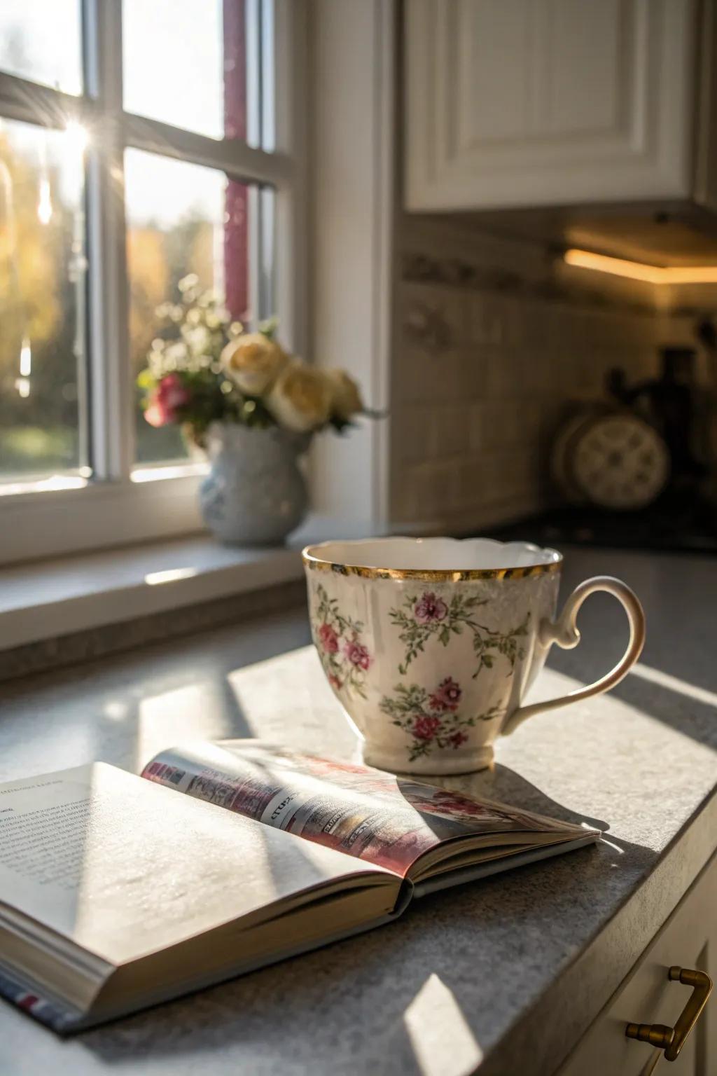 Classic floral designs encounter modern cup shapes for enduring grace.