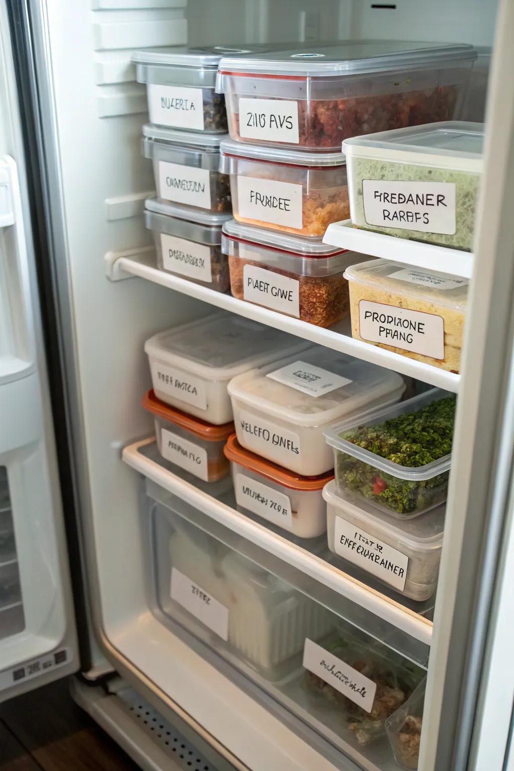Labels drastically simplify the process of finding items in your freezer.