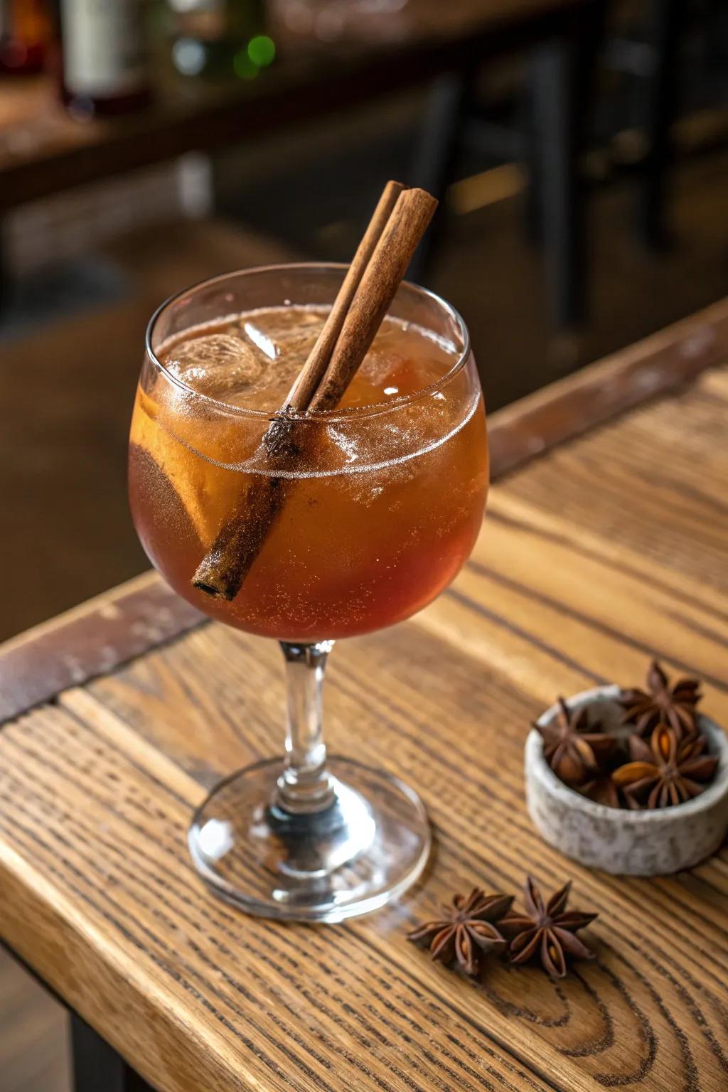 A spiced apple drink to greet Friendsgiving attendees.