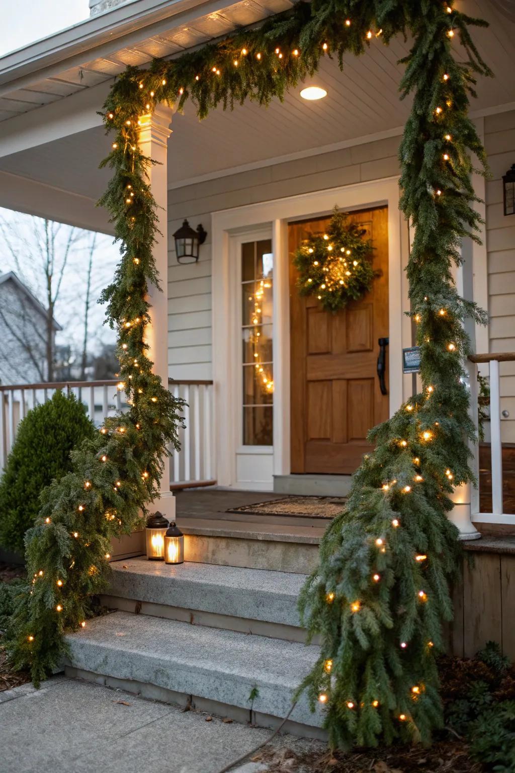 Twinkling lights transform your garland into a captivating focal point.