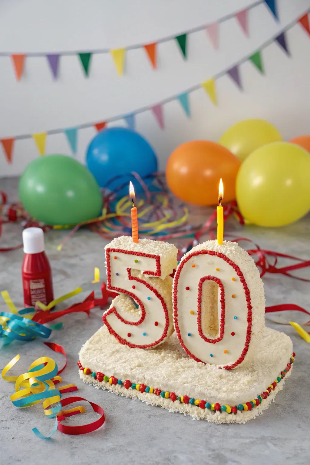 Blow out the candles and have the extinguisher ready for a blazing 50th!