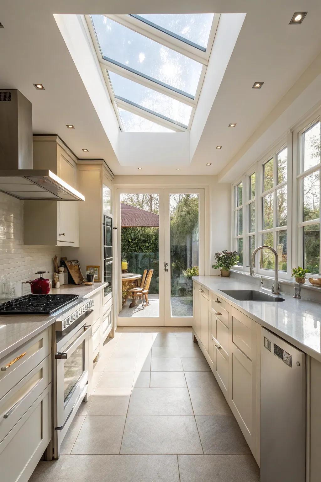 The atmosphere within your kitchen can be shifted simply through natural light.