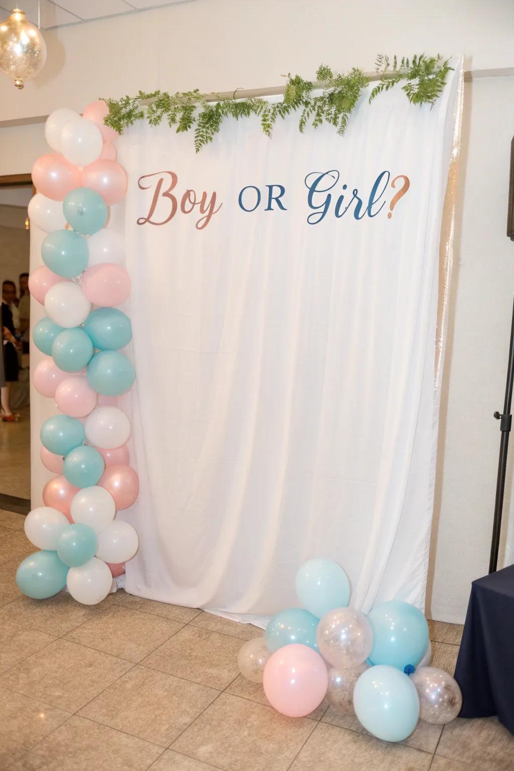 A show-stopping backdrop provides memorable photo opportunities and acts as the event's centerpiece.