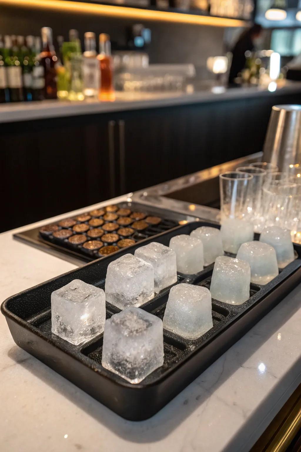 Handcrafted frost forms bring a touch of sophistication to cocktails.