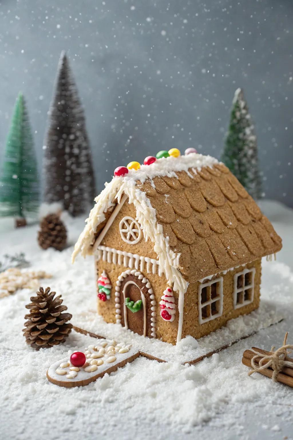 A sweetbread cottage showcasing a haystack-inspired peak for a natural impression.