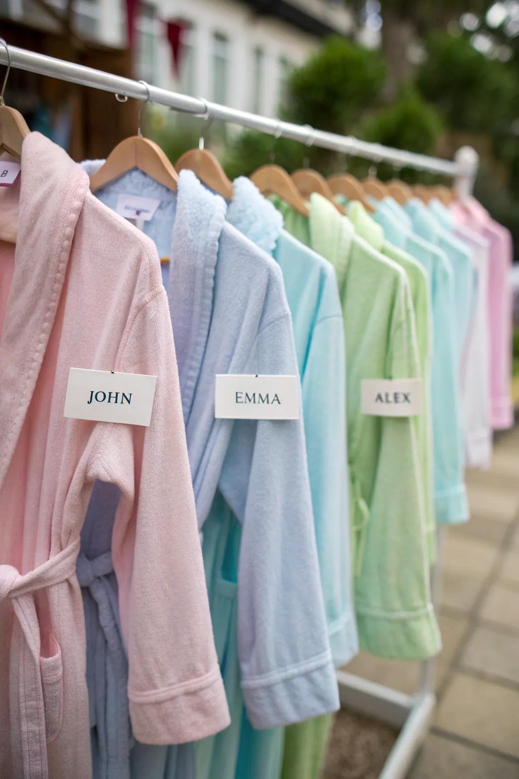 Personalized wraps introduce an element of luxury to the spa party.
