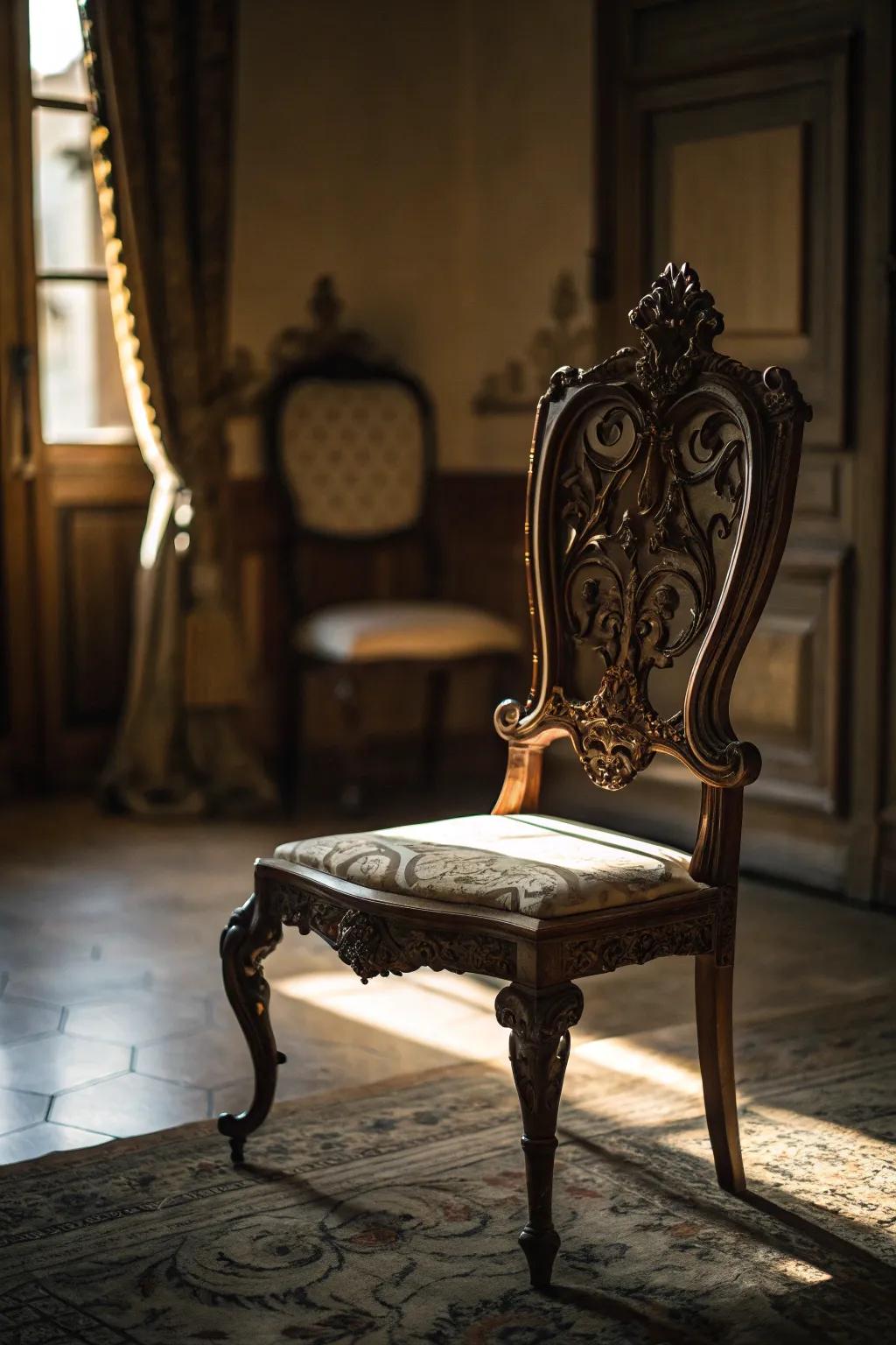 Timeless furnishings impart a hint of history and refinement.