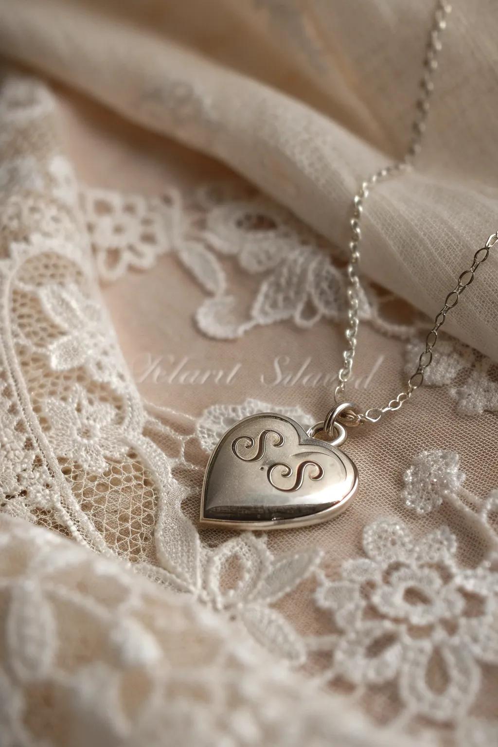 A heart-shaped locket, representing eternal love.