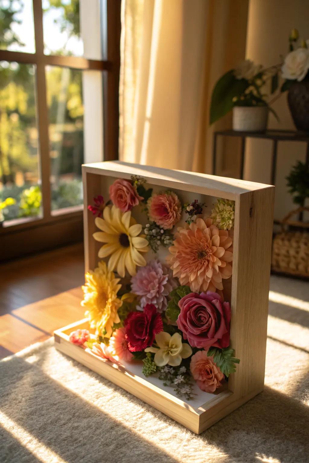 Infuse vibrant colors with a floral display.