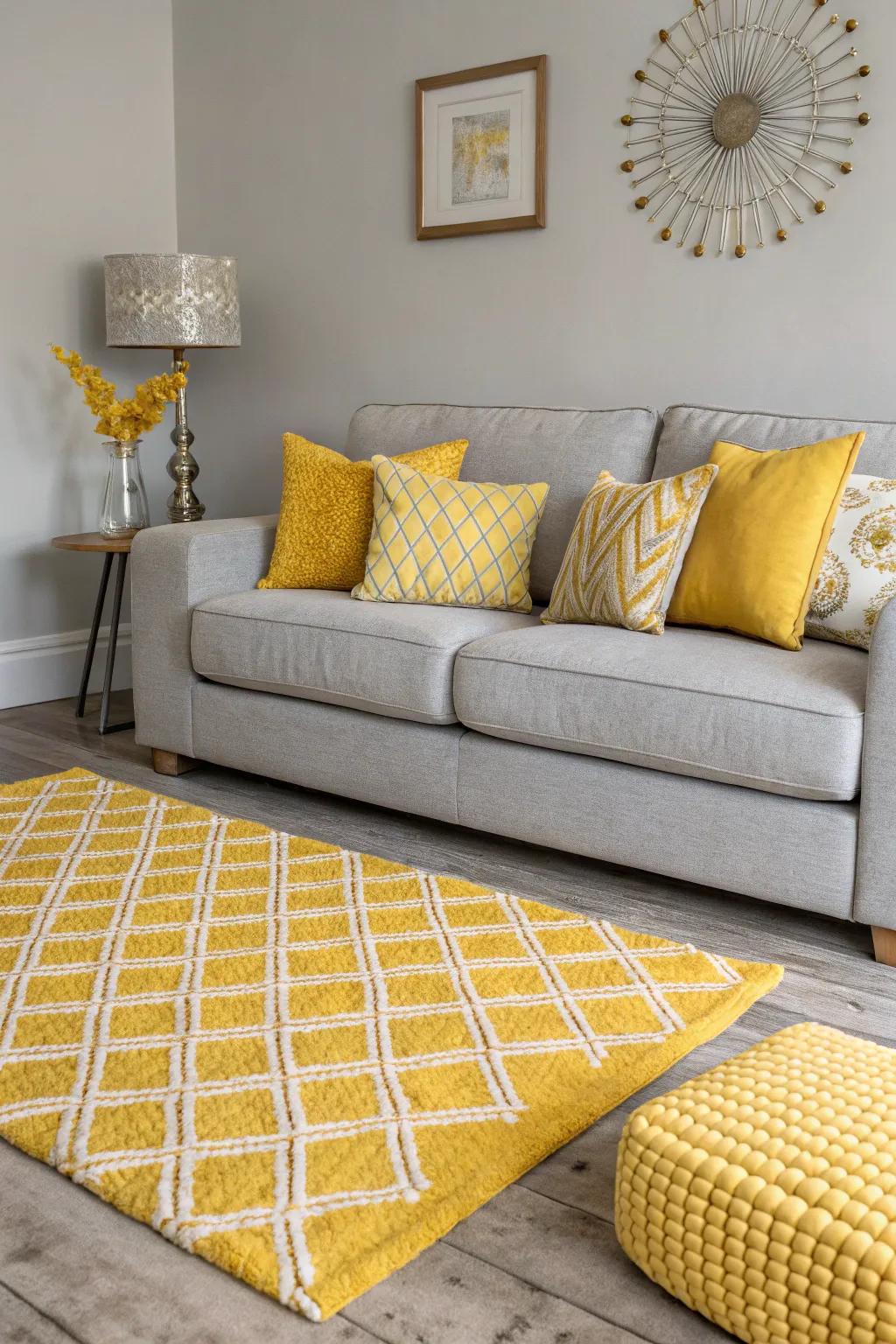 Zesty touches breathe life into a gray palette.