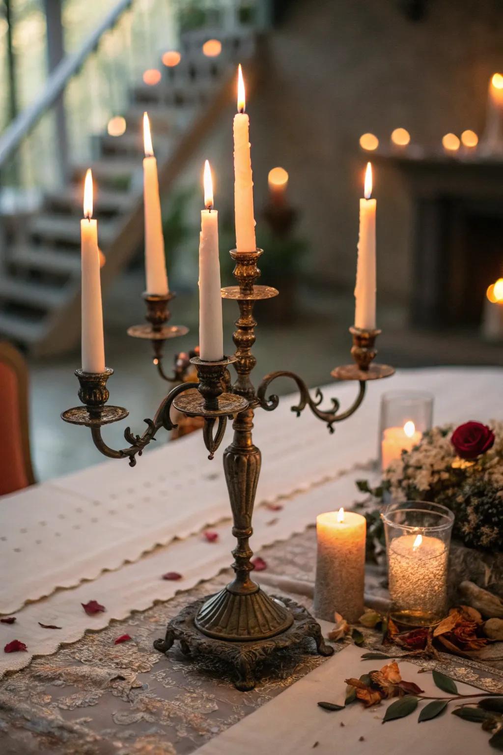 Conjure a hauntingly stunning atmosphere with candlelit multi-light illumination.