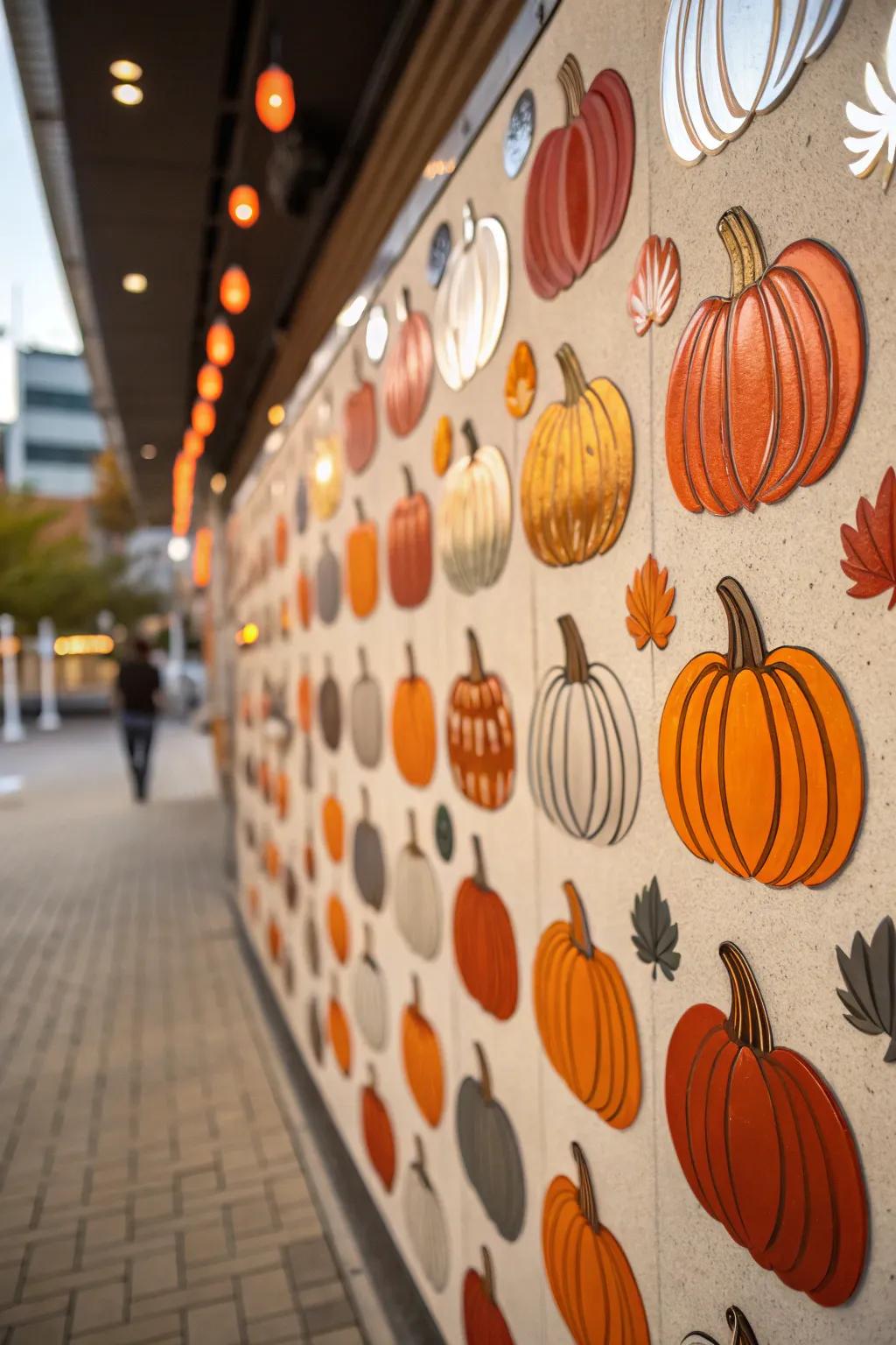 Cucurbit decals make a festive and modern Halloween look.