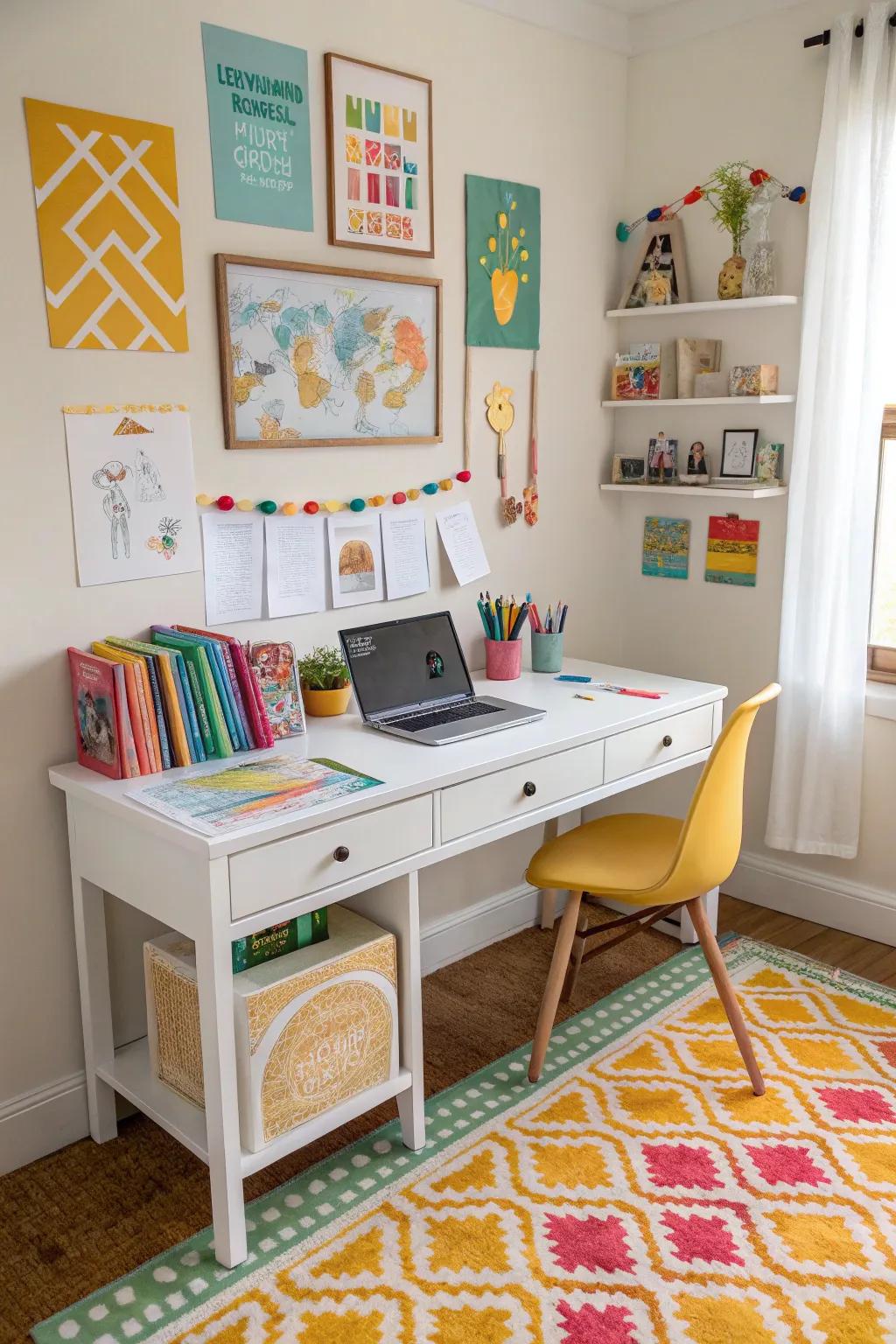 Radiant decor that infuses happiness and vitality into the educational area.