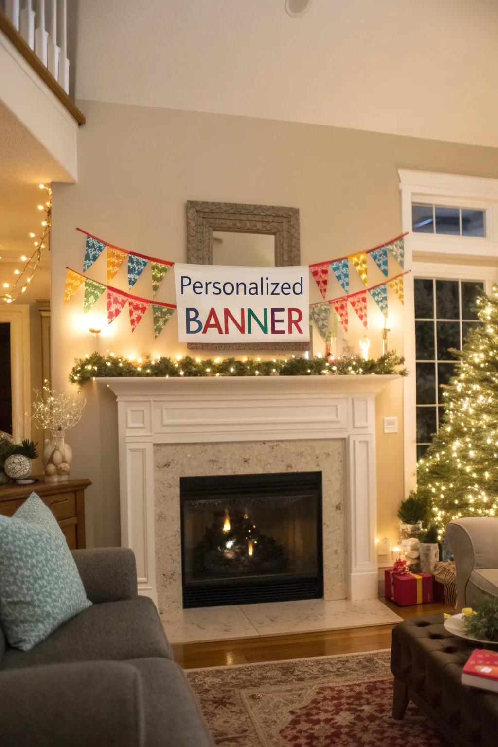 Custom banners add a personal touch to your party decor.