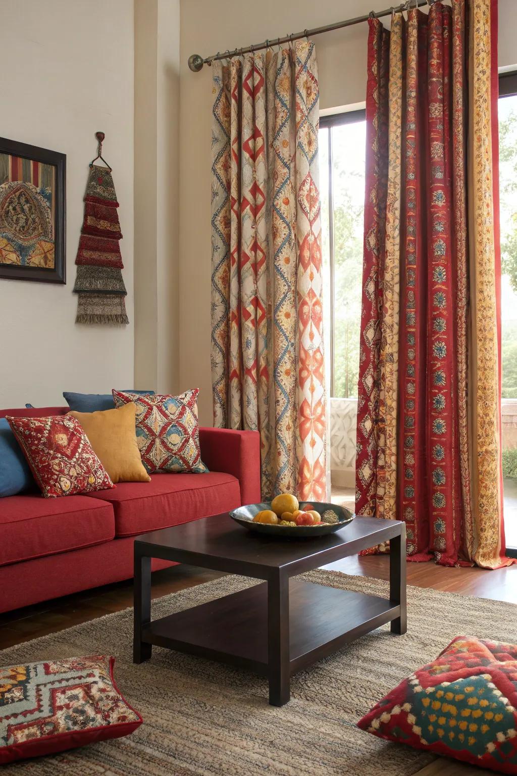 Decorative dressings can serve as a captivating focal point within your living space.