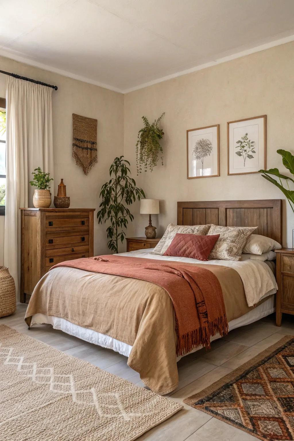 Calming colors for a peaceful setting.