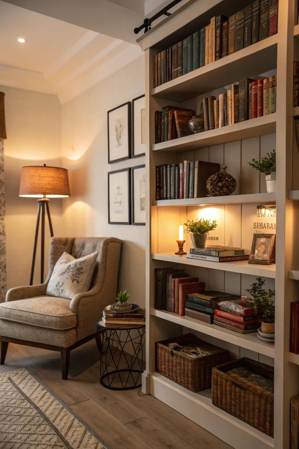 Open shelves combine both practicality and beauty.