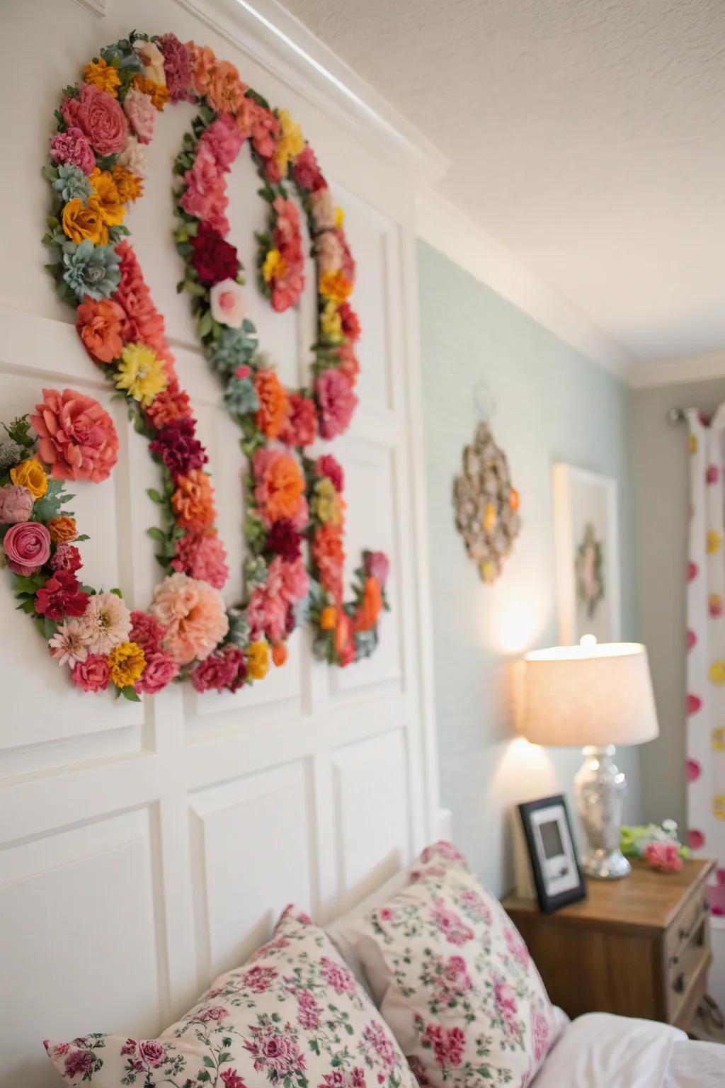 Botanical monograms introduce the freshness of nature inside.