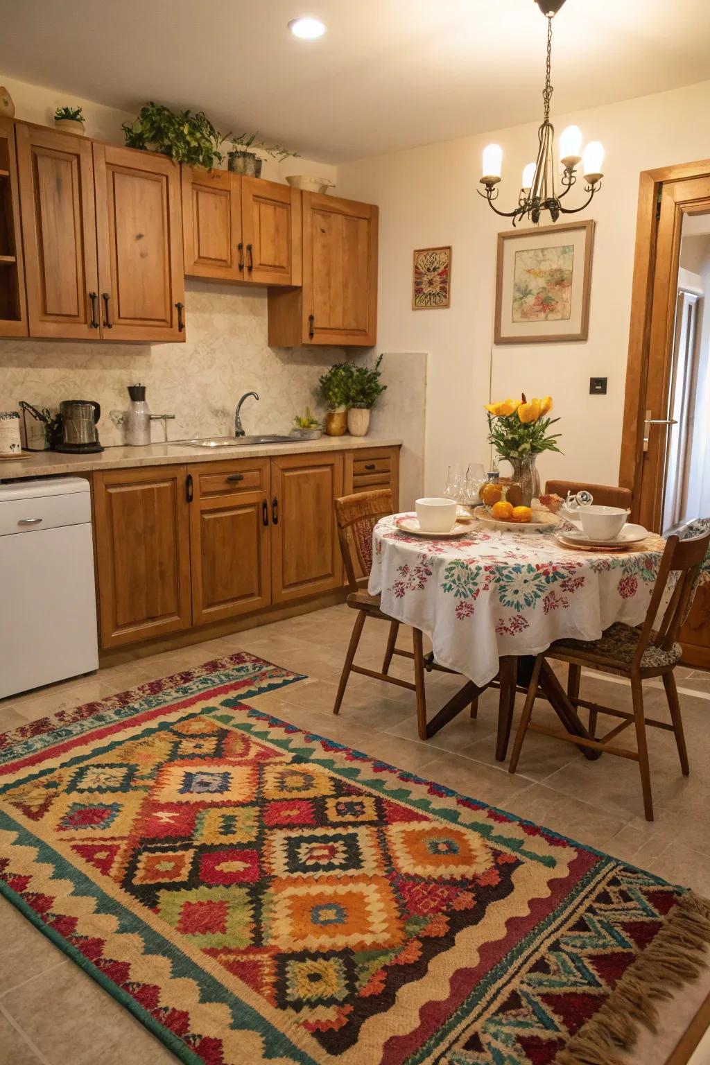 A well-selected rug can transform how your kitchen feels.
