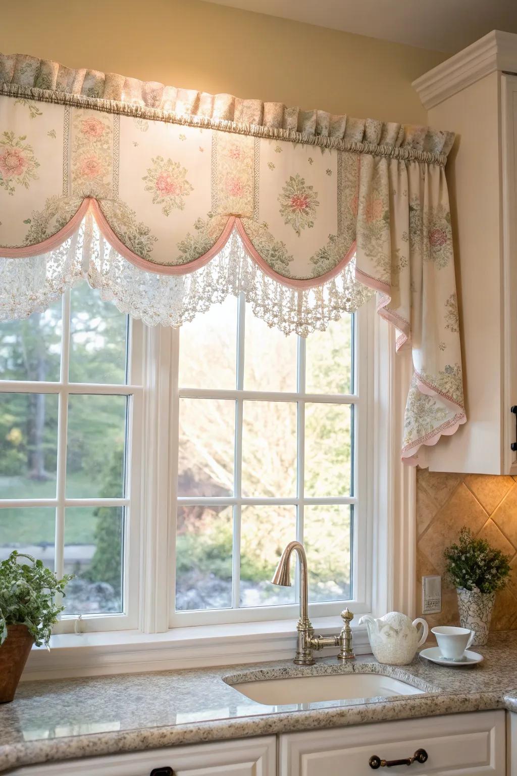Gentle curved borders fashion an inviting atmosphere.