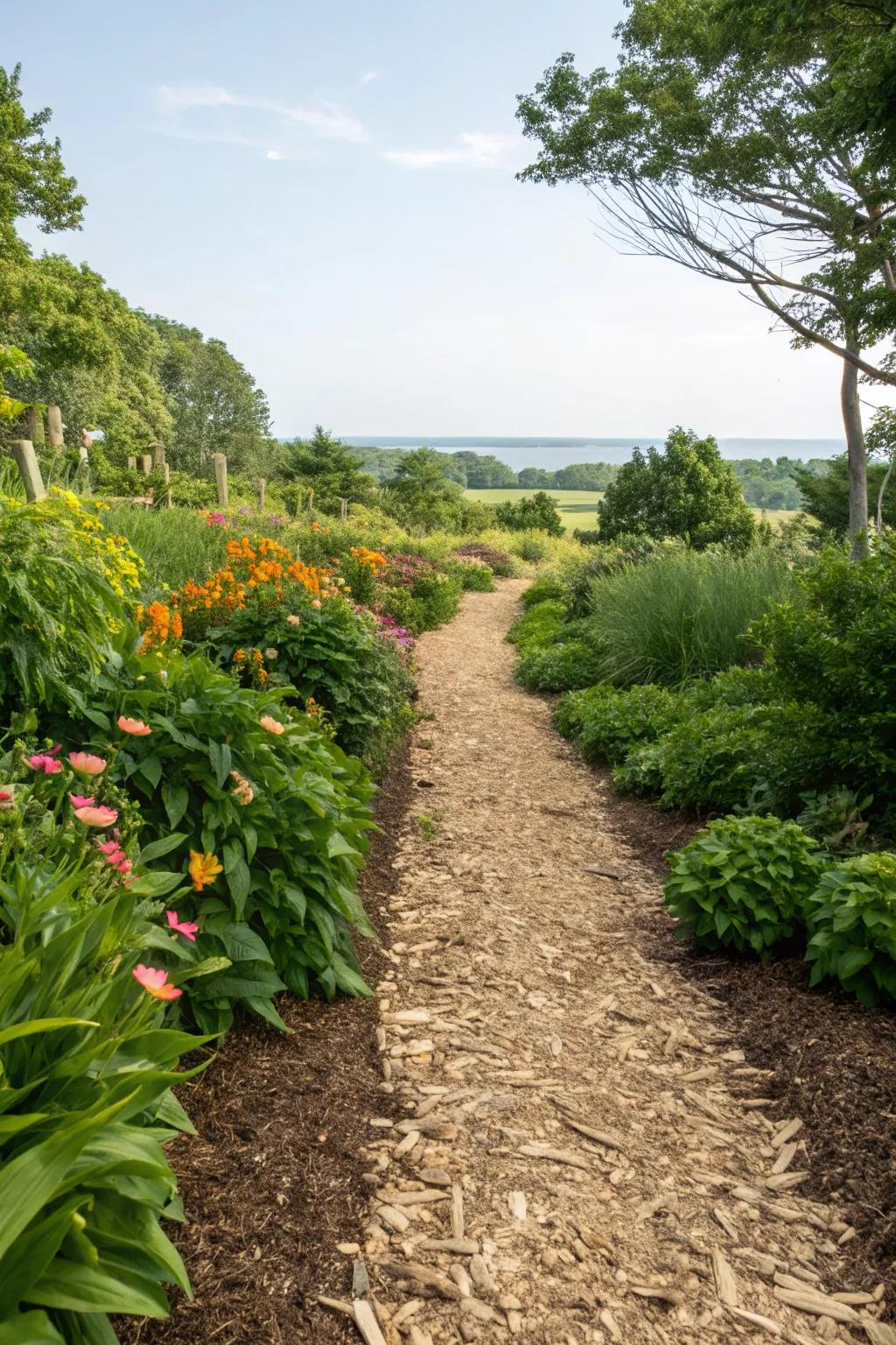 Use all-natural ground cover to craft charming walkways.