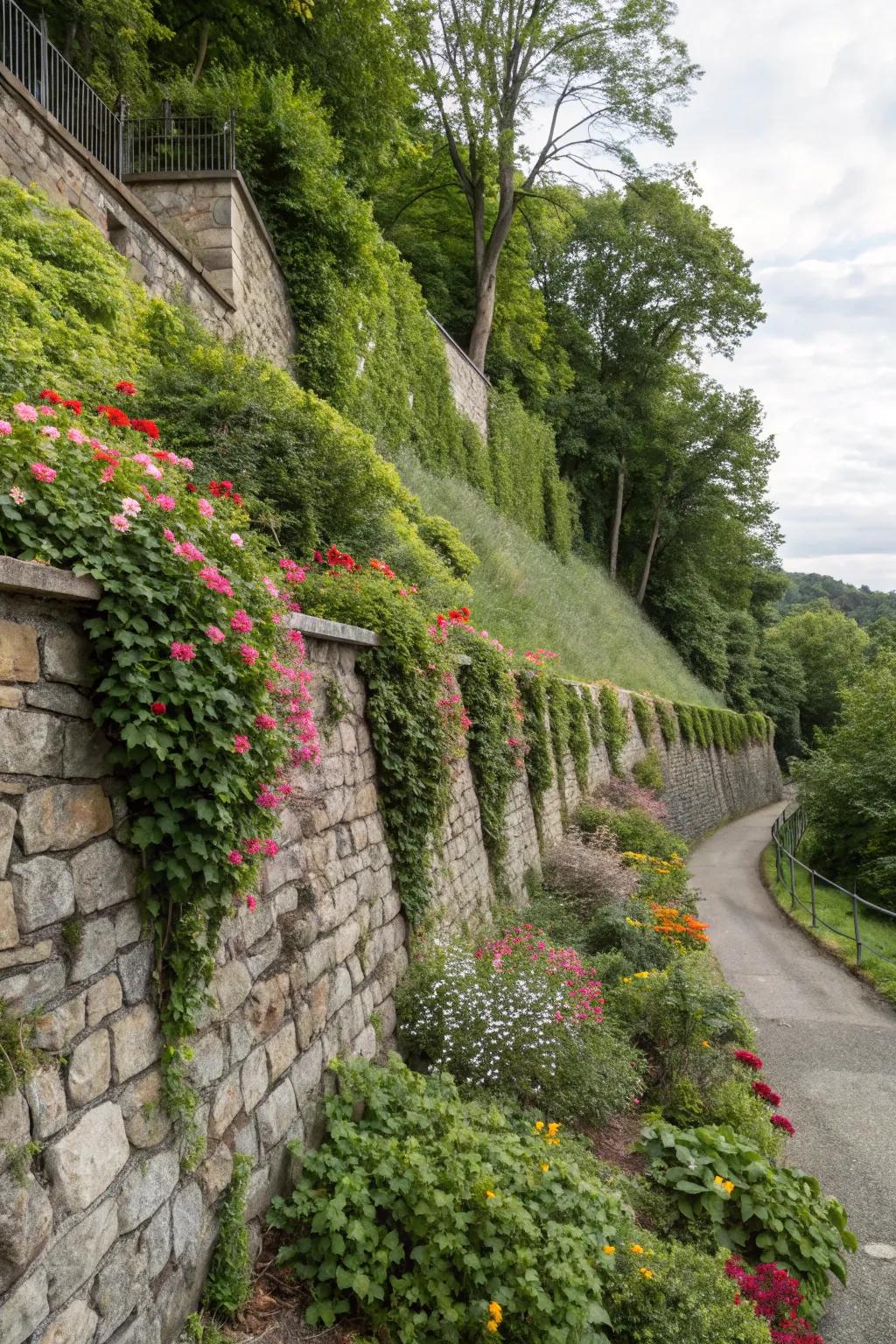 Support structures inject order and sophistication into inclined terrains.