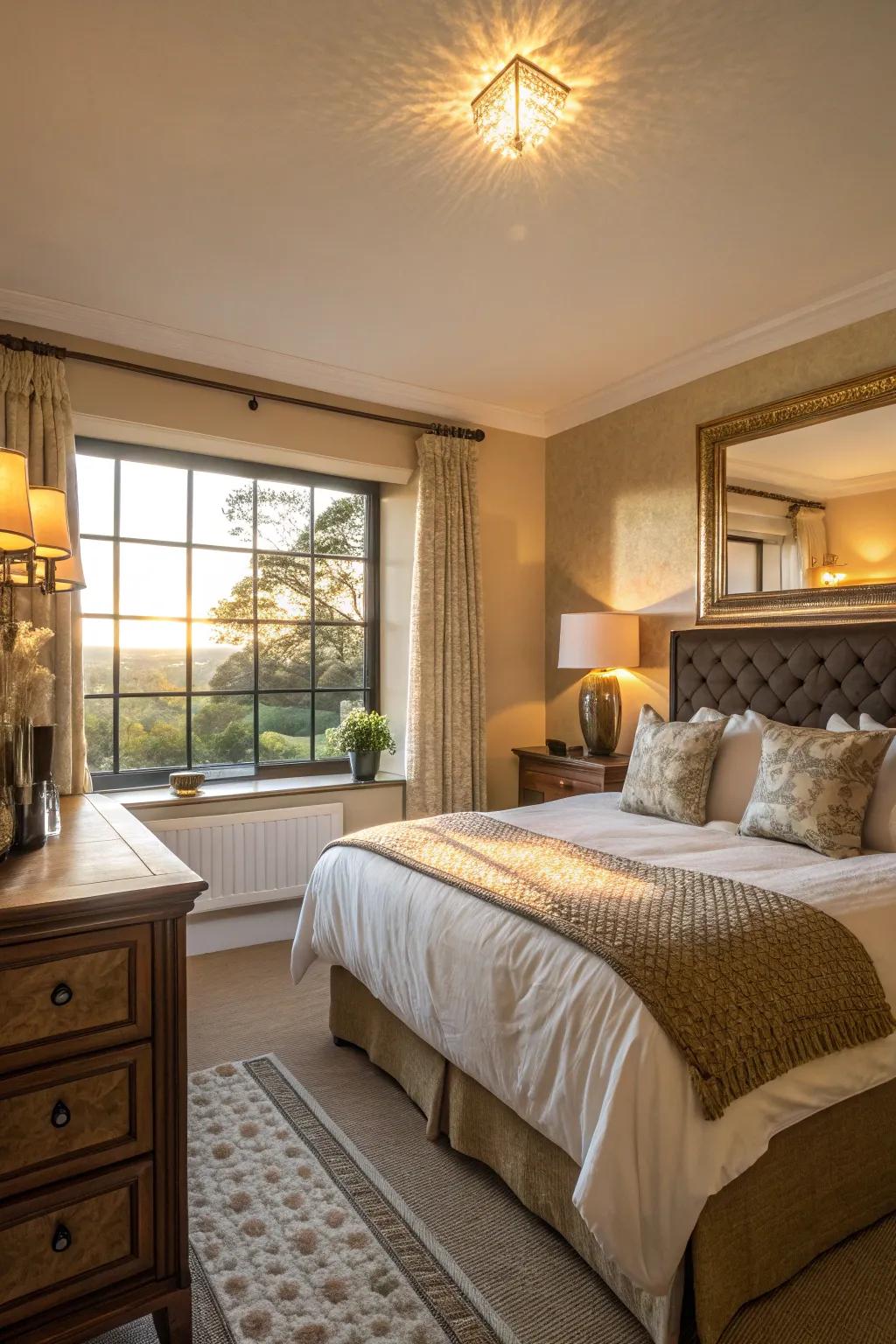 Thoughtfully positioned mirrors can significantly enhance the natural light within any room.