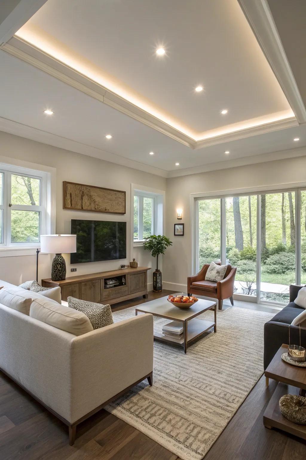 Built-in lights maintain a smooth and unobtrusive look.