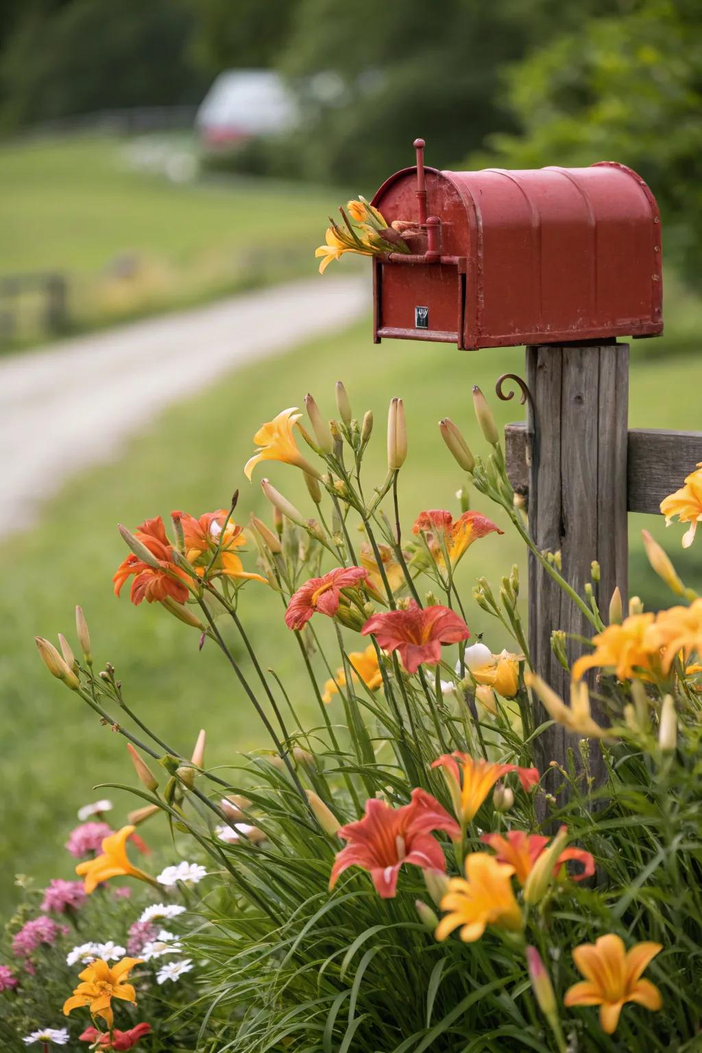 Perennials offer continuous beauty around your mailbox with minimal upkeep