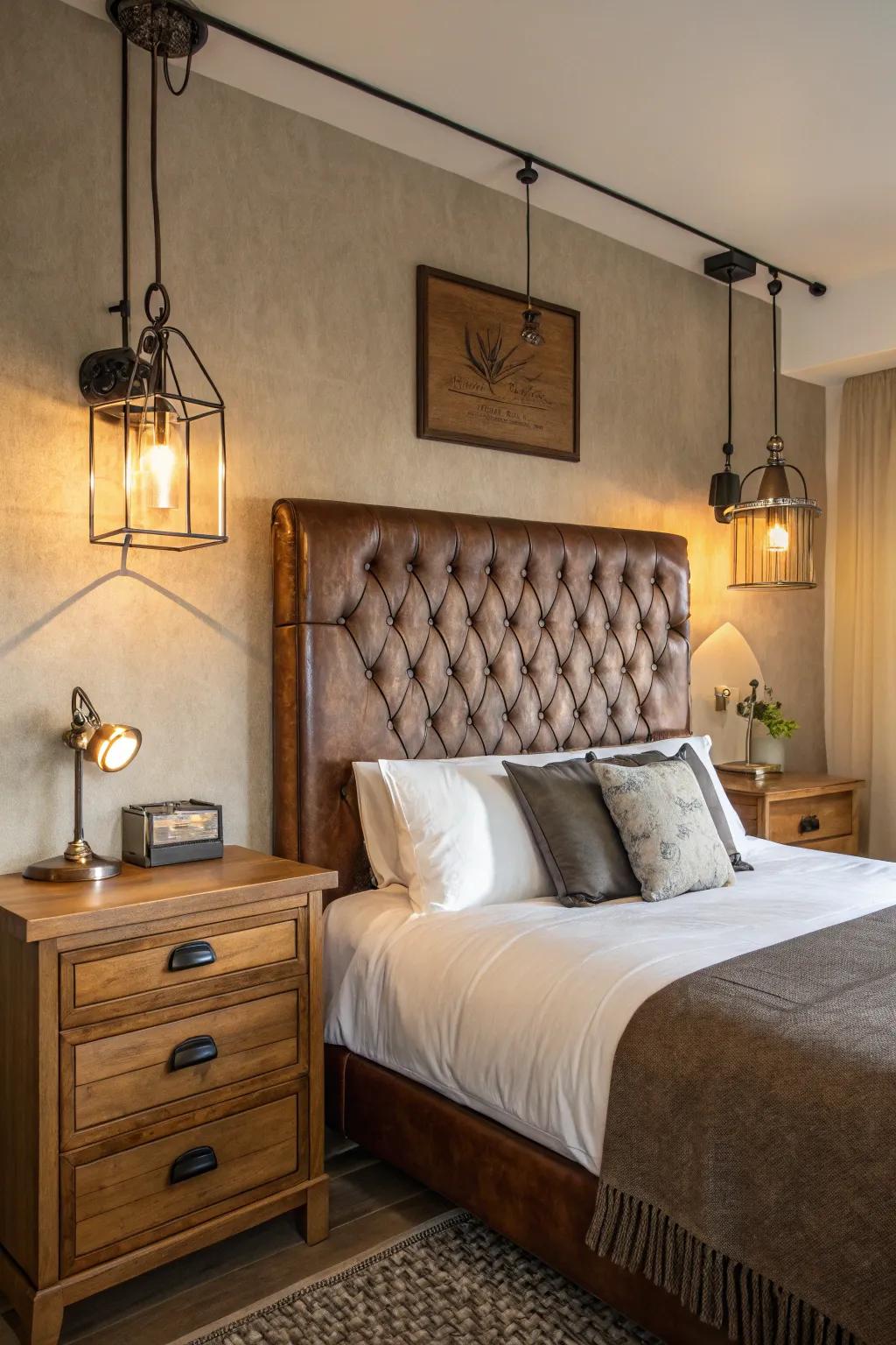 Lush textures such as hide and lumber amplify dimension and sophistication.