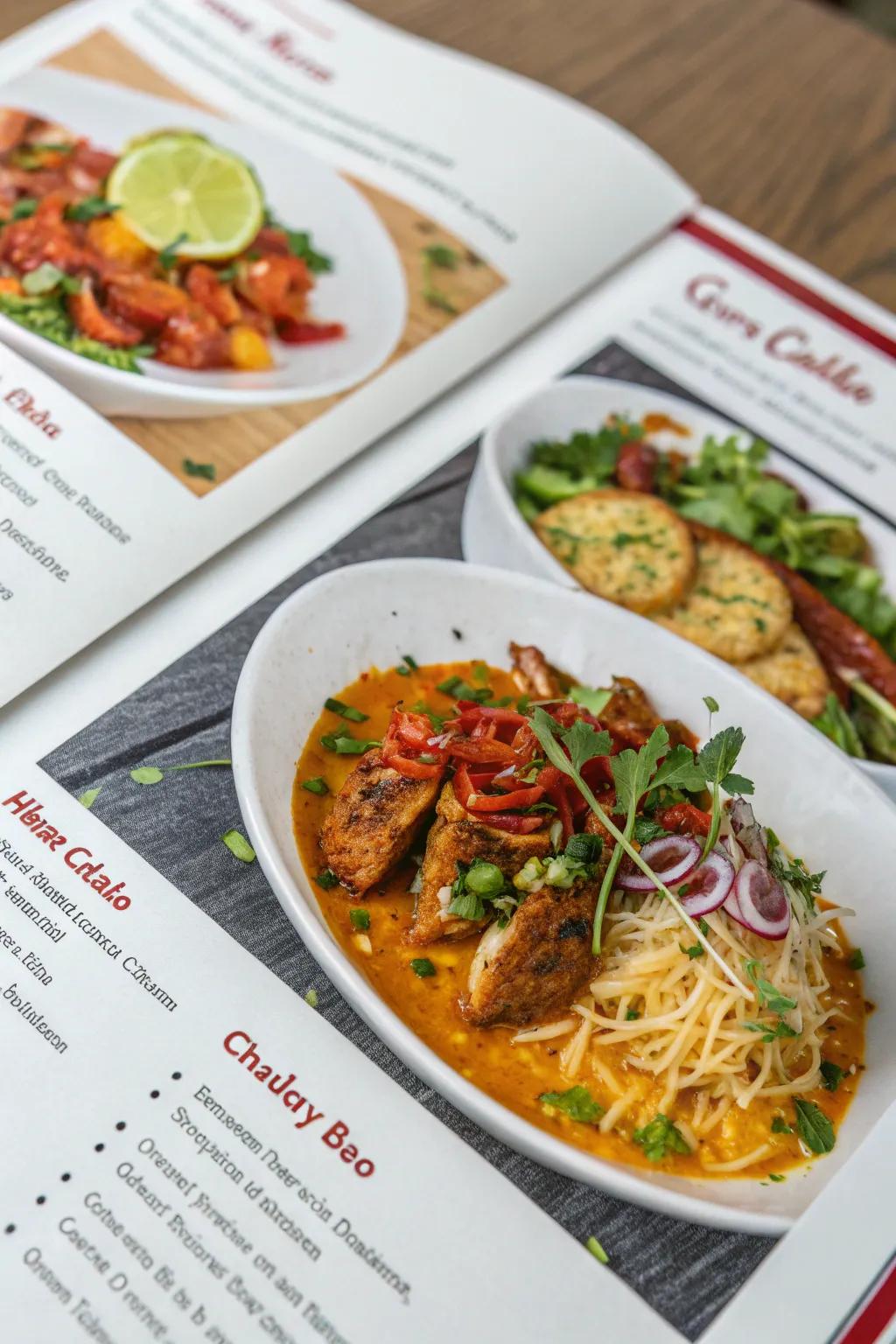Visual charm: enticing food images elevate dining expectations.