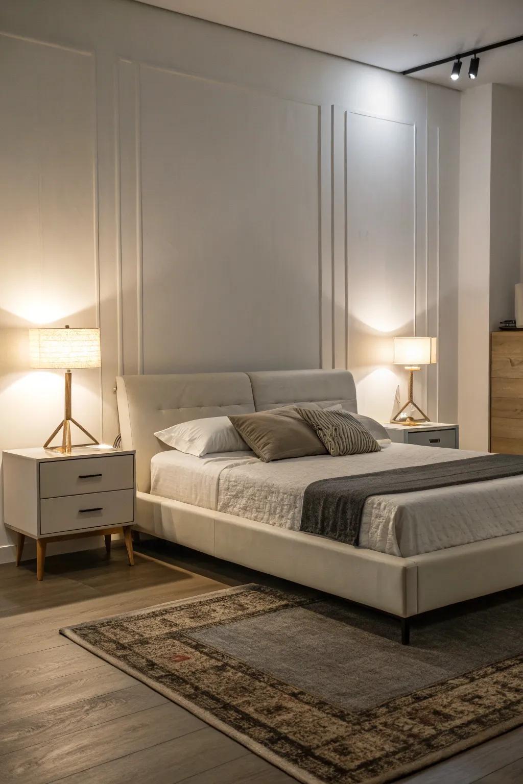 Simple furniture boasting clean lines defines this minimalist aesthetic.