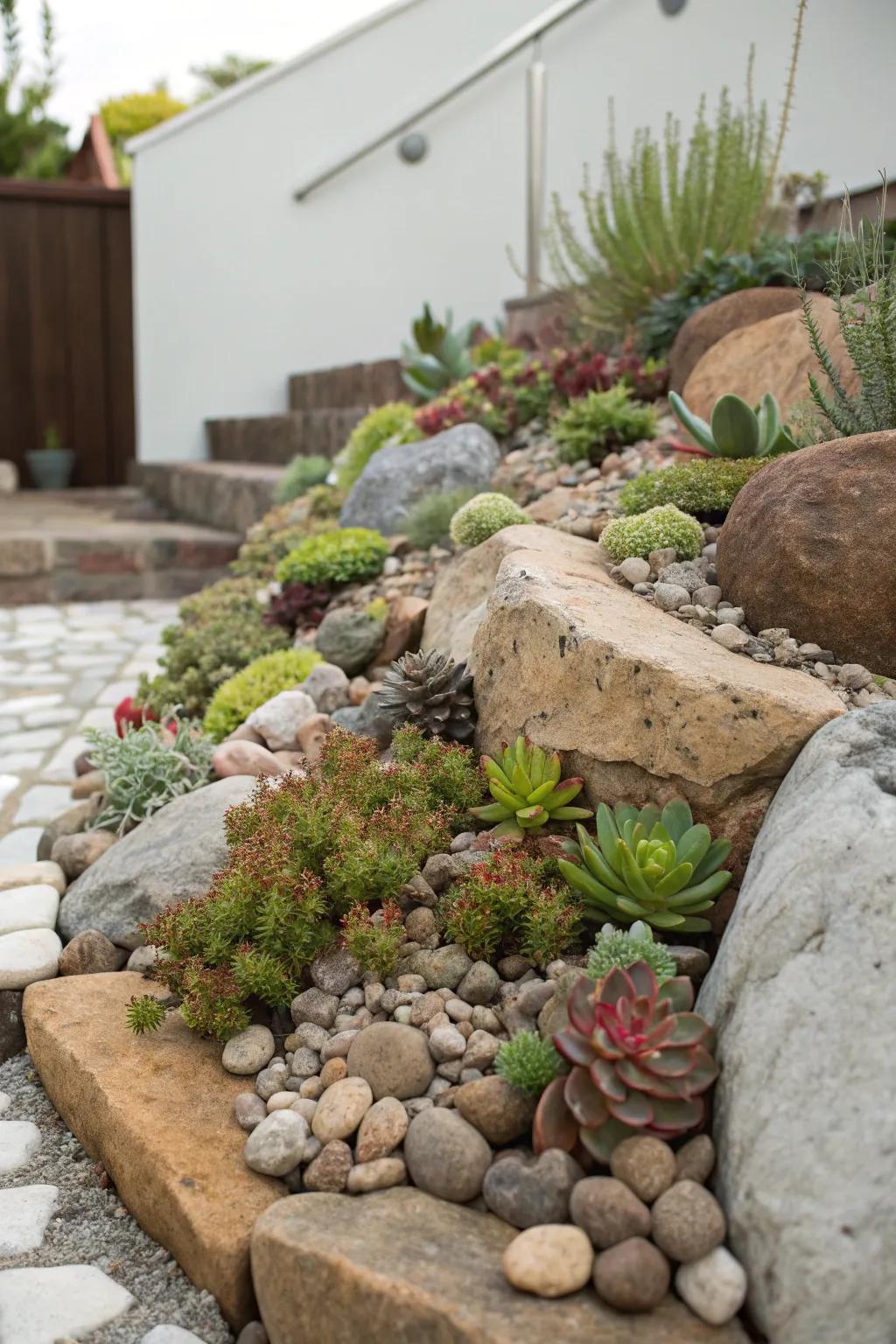 An enthralling mineral garden enriches your outdoor space with texture and depth.