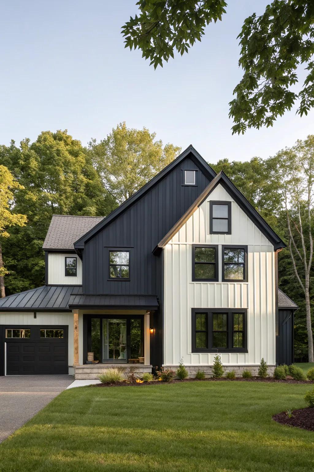 Contrasting colors can infuse your home with drama and sophistication.