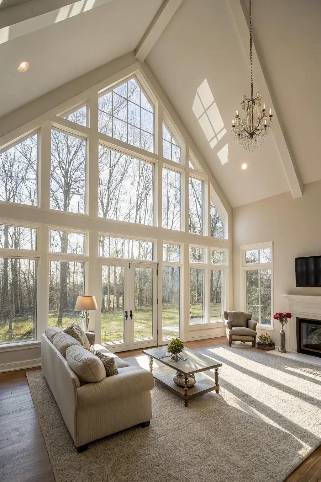 Saturate your living space with natural light using generous windows.