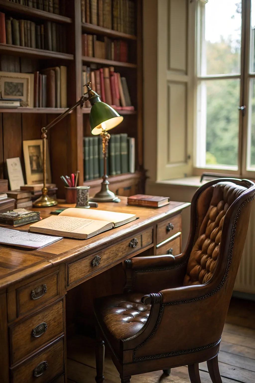 Classic relaxation with a vintage leather chair