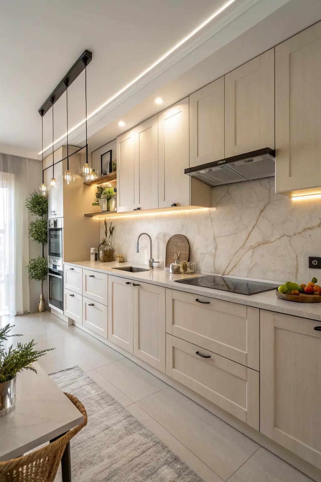 Tranquil tones establish a peaceful backdrop, enabling organic textures to radiate.