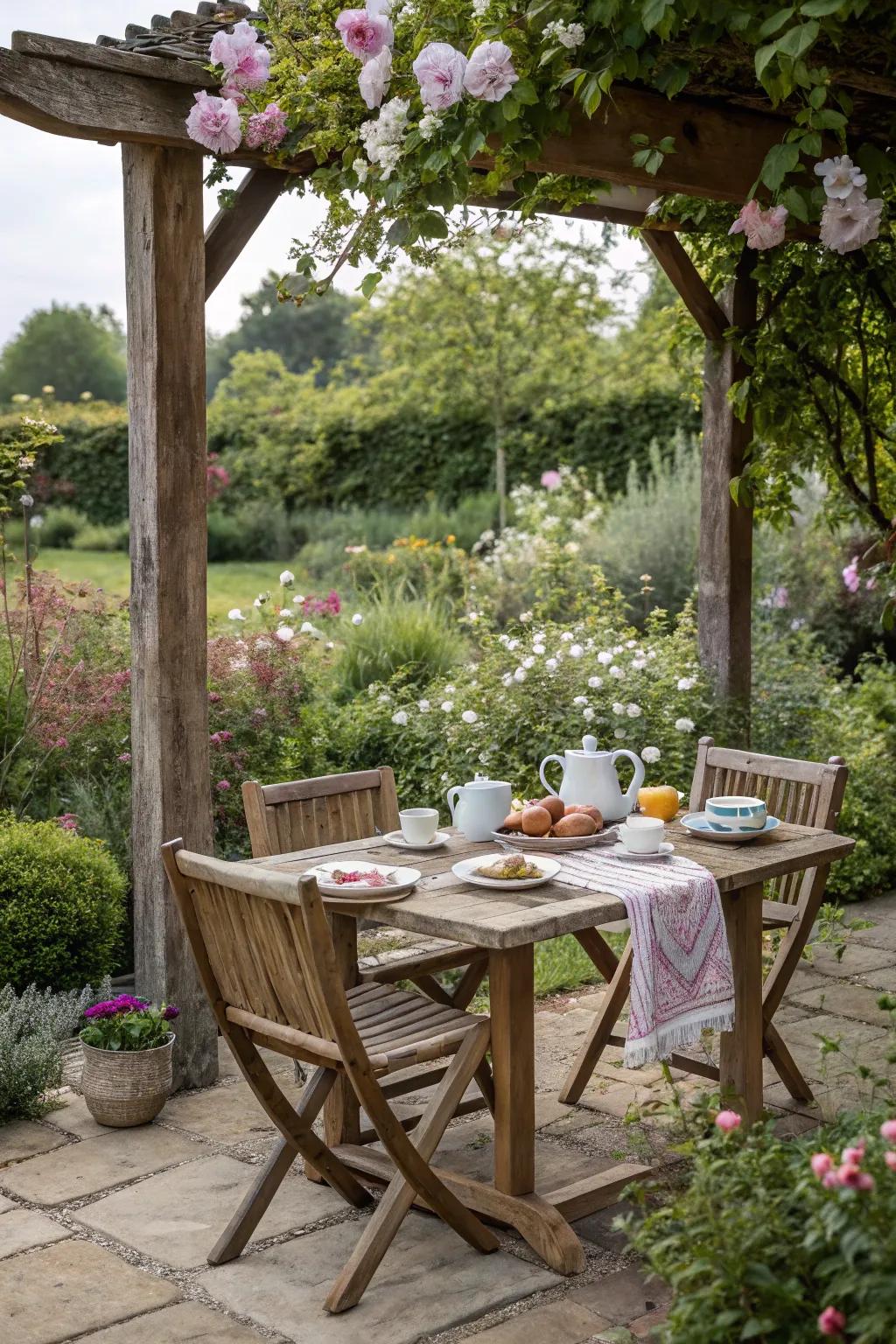 Nostalgic rustic charm with a vintage feel.