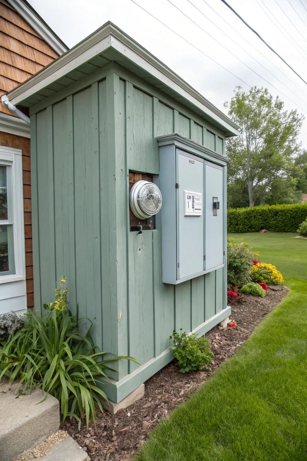 Hutch-style concealments provide a seamless integration with your home's facade.