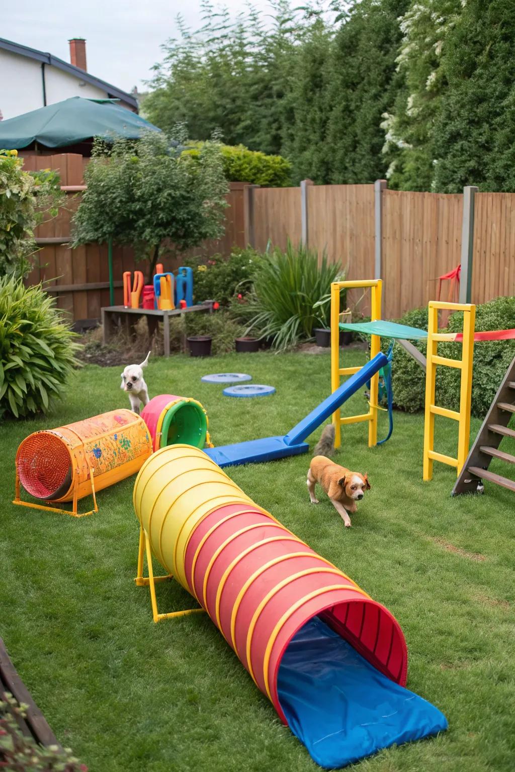 Engage your dog's playful side with interactive play equipment.