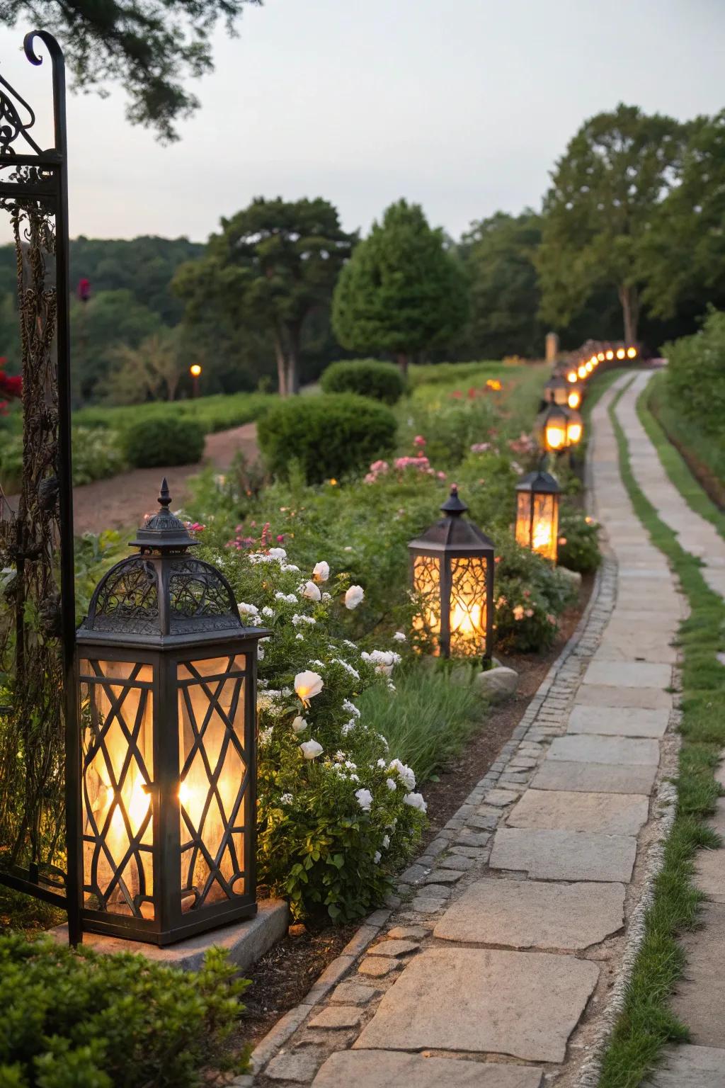 Let the gentle light of lanterns lead the way.