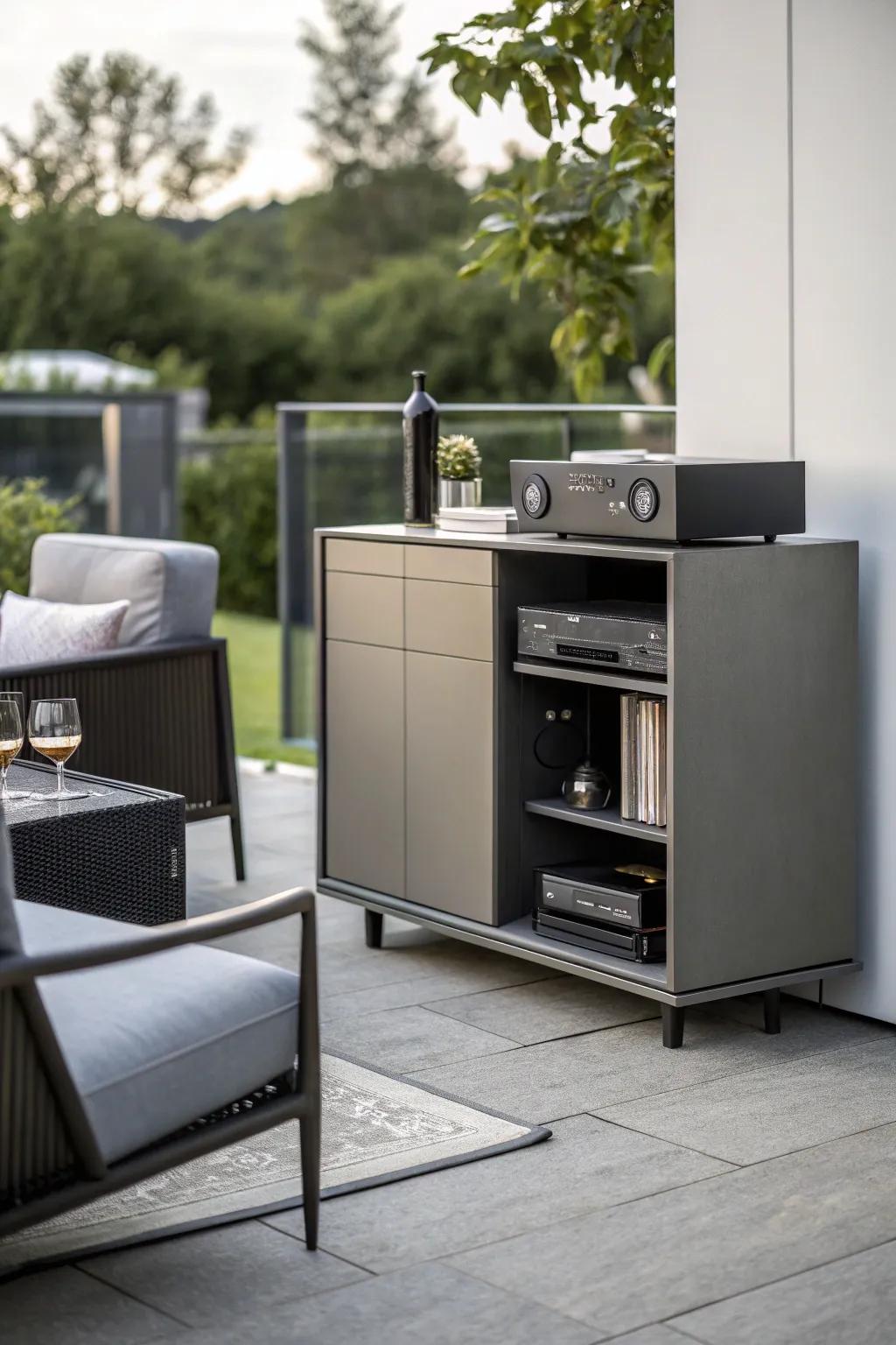 Modern metal builds offer both style and resilience for outdoor setups.